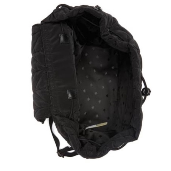 KATE SPADE Ellie Large Flap Quilted Backpack Purse Nylon Black - Picture 13 of 16